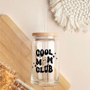 Cool mom club beer can glass NWT